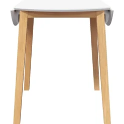 vidaXL Eettafel - Inklapbare tafel - Naturel en wit - Rubberhout - 90x90x55 cm