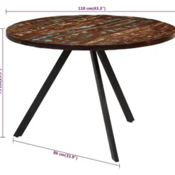 vidaXL - Eettafel - Multikleur - Hout