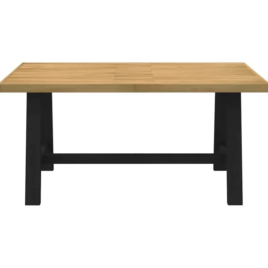 vidaXL Eettafel NOAIN met A-poten - Naturel - Massief grenenhout - 160x90 cm