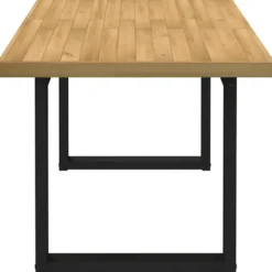 vidaXL Eettafel NOAIN met U-poten - Naturel - Massief grenenhout - 160x90 cm