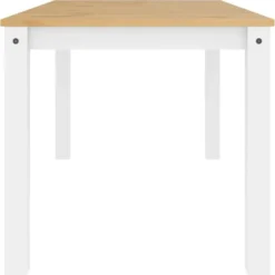 vidaXL Eettafel PANAMA- Rechthoekige tafel - Wit - Grenenhout - 160x80 cm