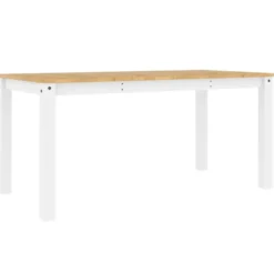 vidaXL Eettafel PANAMA- Rechthoekige tafel - Wit - Grenenhout - 160x80 cm