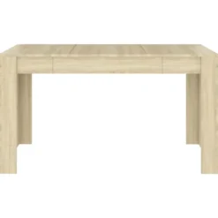 vidaXL Eettafel Rechthoekig – Sonoma Eiken – 140 x 74.5 x 76 cm – Bewerkt Hout