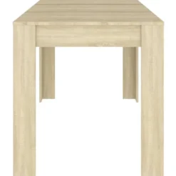 vidaXL Eettafel Rechthoekig – Sonoma Eiken – 140 x 74.5 x 76 cm – Bewerkt Hout