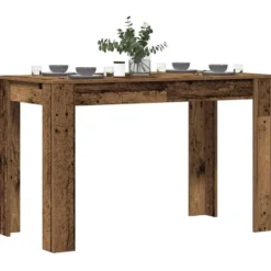vidaXL Eettafel - Rechthoekige tafel - Oud hout - Bewerkt hout - 120x60 cm