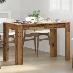 vidaXL Eettafel - Rechthoekige tafel - Oud hout - Bewerkt hout - 120x60 cm