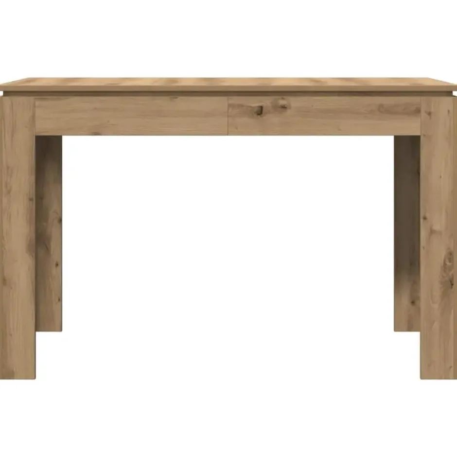 vidaXL Eettafel - Rechthoekige tafel - Artisanaal eiken - Hout - 120x60x76 cm