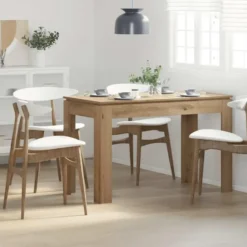 vidaXL Eettafel - Rechthoekige tafel - Artisanaal eiken - Hout - 120x60x76 cm