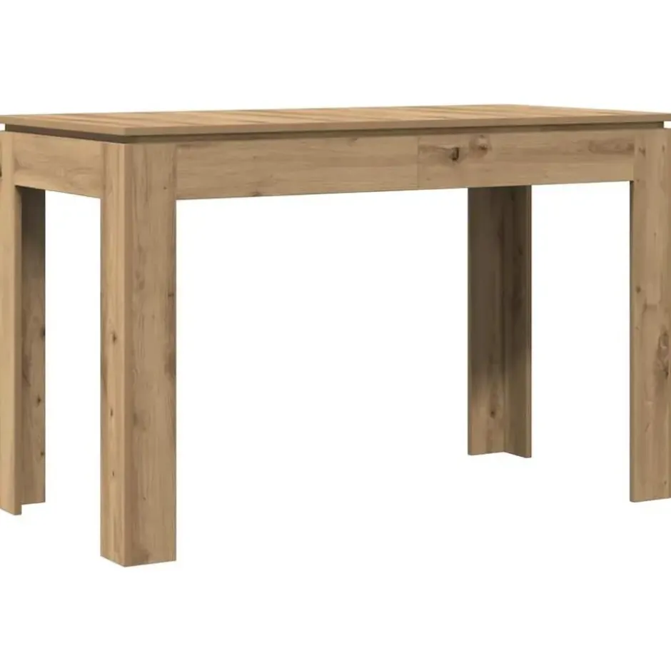 vidaXL Eettafel - Rechthoekige tafel - Artisanaal eiken - Hout - 120x60x76 cm