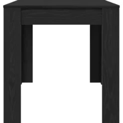 vidaXL Eettafel - Rechthoekige tafel - Zwart eiken - Hout - 140x74.5x76 cm