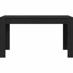 vidaXL Eettafel - Rechthoekige tafel - Zwart eiken - Hout - 140x74.5x76 cm