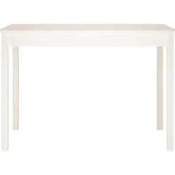 vidaXL Eettafel - Rechthoekige tafel - Wit - Massief grenenhout - 110x55 cm