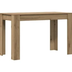vidaXL Eettafel - Rechthoekige tafel - Artisanaal eiken - Hout - 120x60 cm