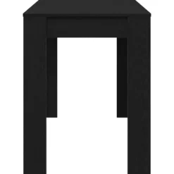 vidaXL Eettafel - Rechthoekige tafel - Zwart eiken - Bewerkt hout - 120x60x76 cm