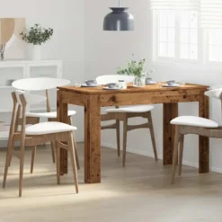 vidaXL Eettafel - Rechthoekige tafel - Oud hout - Bewerkt hout - 120x60x76 cm