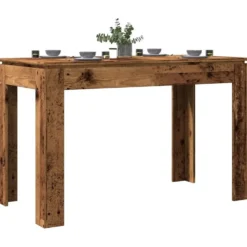 vidaXL Eettafel - Rechthoekige tafel - Oud hout - Bewerkt hout - 120x60x76 cm