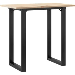 vidaXL Eettafel - Rechthoekige tafel met U-poten - Grenenhout - 80x50x75.5 cm