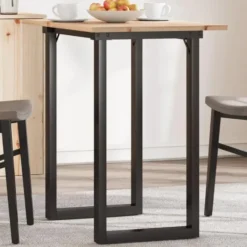 vidaXL Eettafel - Rechthoekige tafel met U-poten - Grenenhout - 80x50x75.5 cm