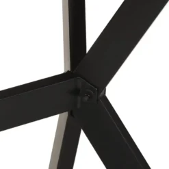 vidaXL Eettafel - Rechthoekige tafel met X-poten - Mangohout&staal - 110x55 cm