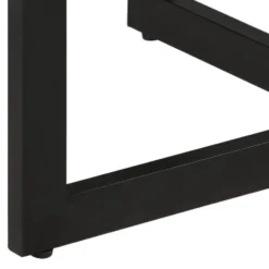 vidaXL Eettafel - Ronde tafel - Bruin&zwart - Massief mangohout&ijzer - Ø110 cm
