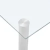 vidaXL - Eettafel - Transparent - Roestvrij staal