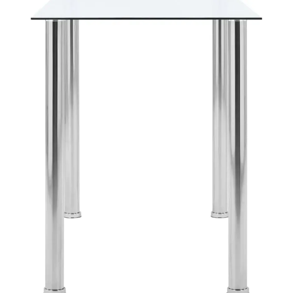 vidaXL - Eettafel - Transparent - Roestvrij staal