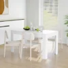 vidaXL - Eettafel - Wit - Bewerkt hout