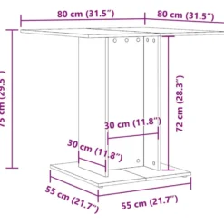 vidaXL - Eettafel - Wit - Bewerkt hout