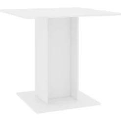 vidaXL - Eettafel - Wit - Bewerkt hout