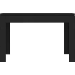 vidaXL - Eettafel - Zwart - Bewerkt hout