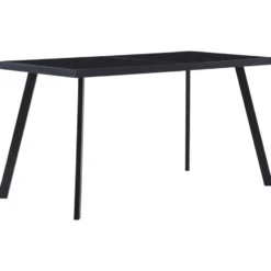 vidaXL - Eettafel - Zwart - Glas - 140 x 70 x 75 cm