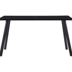 vidaXL - Eettafel - Zwart - Glas - 140 x 70 x 75 cm