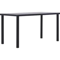 vidaXL - Eettafel - Zwart - MDF - 140 x 70 x 75 cm