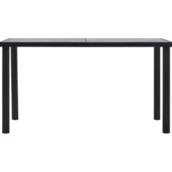 vidaXL - Eettafel - Zwart - MDF - 140 x 70 x 75 cm
