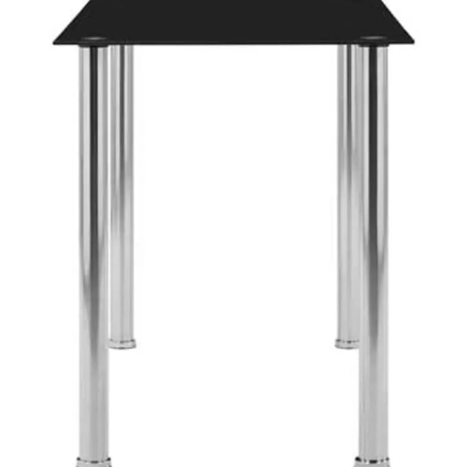 vidaXL - Eettafel - Zwart - Roestvrij staal - 120 x 60 x 75 cm