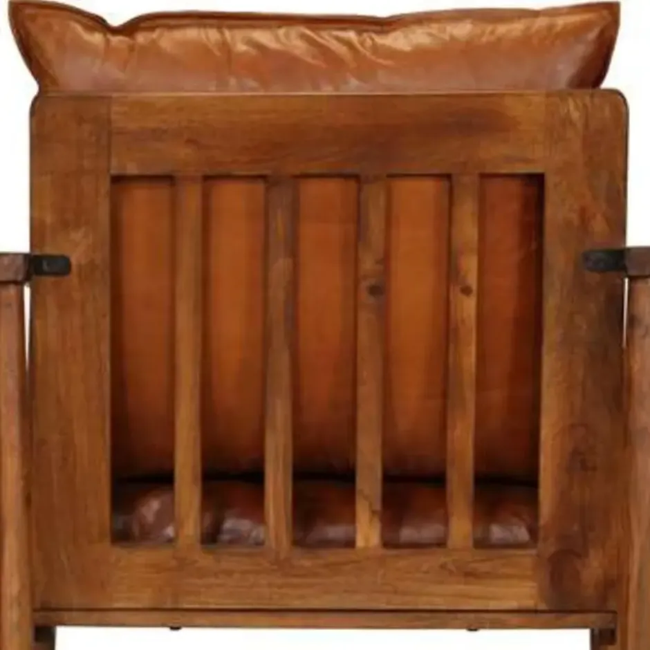 vidaXL - Fauteuil - Bruin - Leer