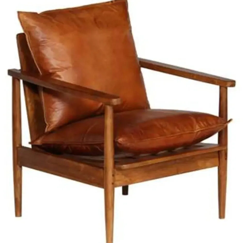 vidaXL - Fauteuil - Bruin - Leer