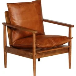 vidaXL - Fauteuil - Bruin - Leer