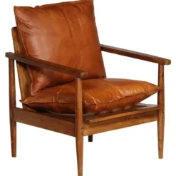 vidaXL - Fauteuil - Bruin - Leer