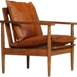 vidaXL - Fauteuil - Bruin - Leer