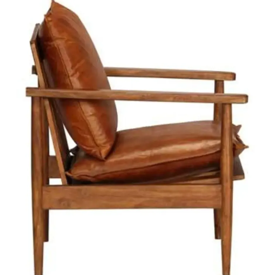 vidaXL - Fauteuil - Bruin - Leer
