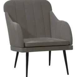 vidaXL - Fauteuil - Grijs - Fluweel