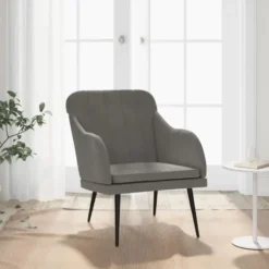 vidaXL - Fauteuil - Grijs - Fluweel
