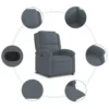 vidaXL - Fauteuil - Grijs - Fluweel