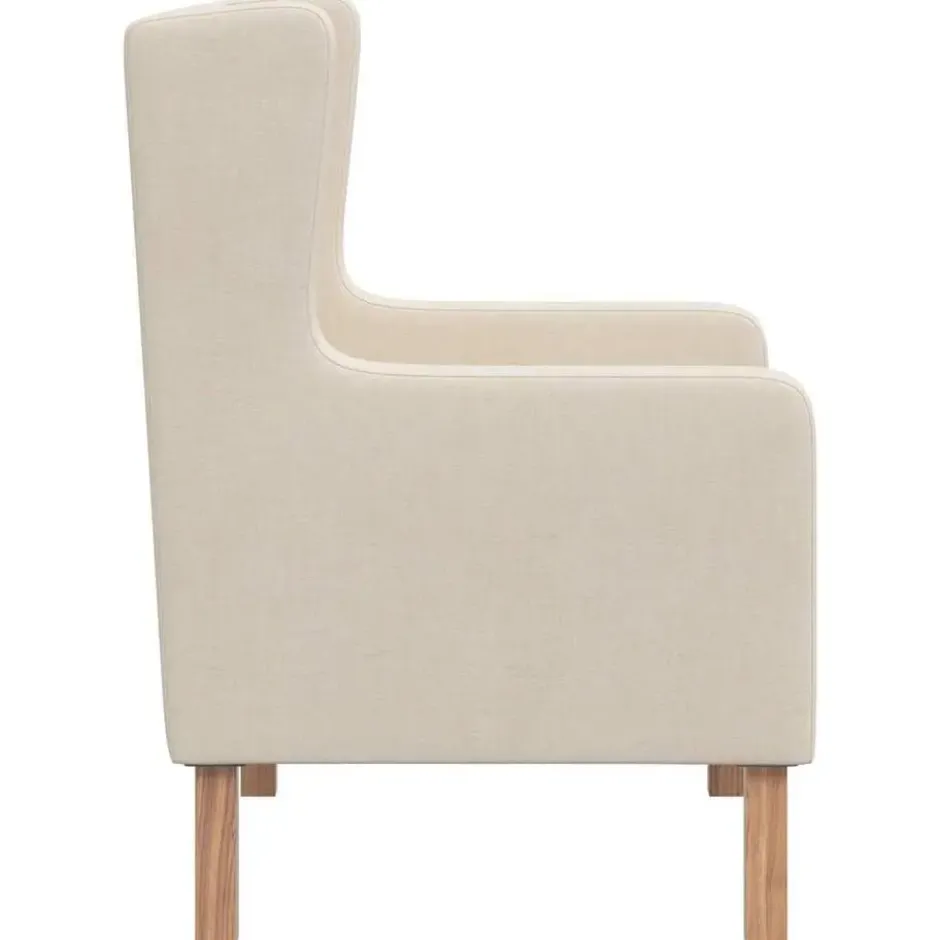 vidaXL - Fauteuil - Wit - Stof