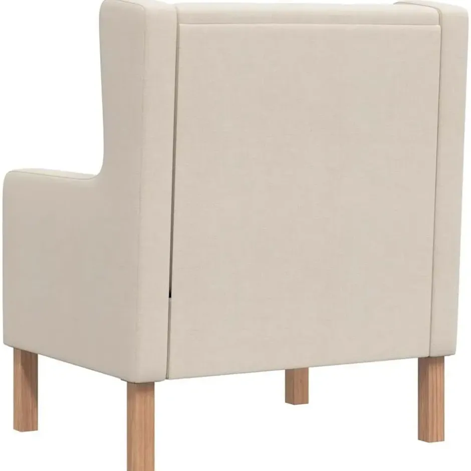 vidaXL - Fauteuil - Wit - Stof