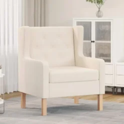 vidaXL - Fauteuil - Wit - Stof