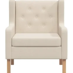 vidaXL - Fauteuil - Wit - Stof
