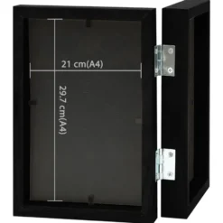vidaXL - Fotolijst - Zwart - MDF - 2 x (21 x 29.7 cm)