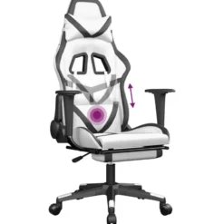 vidaXL - Gamingstoel - Wit - Kunstleer